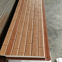 Panneau gaufré isolant en métal sculpté avec âme en mousse PU étanche pour la décoration extérieure des villas en acier léger