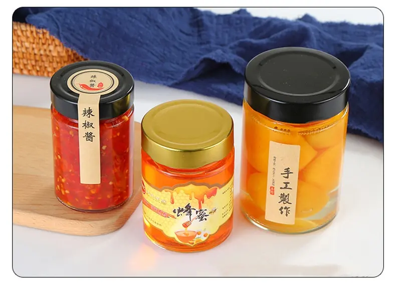 Chất Lượng Cao Rỗng Thực Phẩm Thủy Tinh Jar 140Ml Lọ Thủy Tinh Cho Mật Ong Bơ Nhỏ Lọ Thủy Tinh Với Vàng Vít Nắp