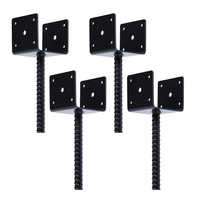 10*4*4 in Heavy Duty Ground Spike Clôture Pole Base Outdoor U Shape Clôture Post Base Holder Pile Clôture Ancrage Ground Spike