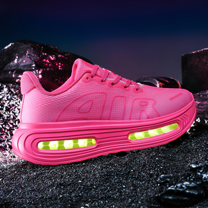 Sneakers de sport respirantes et confortables <span class=keywords><strong>avec</strong></span> logo de marque personnalisable, dessus en tricot blanc et semelle intégrale <span class=keywords><strong>avec</strong></span> coussin d'air pour la course et la marche - Product Image 5