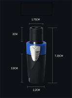 Connecteur Speakon 4 pôles NL4FC, XLR 4 broches mâle/femelle, gris, prise haut-parleur haut de gamme pour systèmes audio professionnels