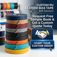 Ruban en similicuir PU personnalisé en gros pour vêtements, sacs à main et accessoires de couture DIY