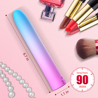 Vibrateur baguette de 7 pouces avec aspiration magnétique, design dégradé de couleur, étanche IPX5, bruit de 50 dB, jouet pour adultes pour femmes