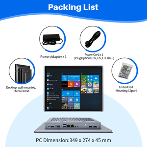 พีซีแบบติดผนังขนาด 15 นิ้ว หน้าจอสัมผัสแบบ <span class=keywords><strong>True</strong></span> Flat J1900 แท็บเล็ตอุตสาหกรรม ระบบปฏิบัติการ Windows/Linux สำหรับยานพาหนะ - Product Image 6