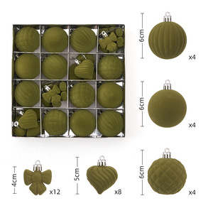 Adornos Colgantes de Bolas Flocadas Navideñas para Decoración Festiva y Diseño de Escenarios, Venta al por Mayor de Decoraciones para Árboles de Navidad - Product Image 6
