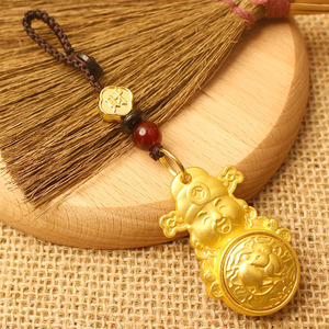 Sidaoyuan's New Brass God Of Wealth, gana diariamente una fortuna, 12 signos del zodiaco, llavero, colgante y regalo disponibles - Product Image 6