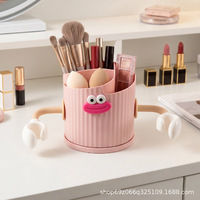 Porte-crayons fantaisie grande capacité en PP, boîte de rangement de bureau à motif de dessin animé pour étudiants et bureaux féminins, esthétique premium