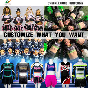 Uniforme de pom-pom girl personnalisé avec strass Vente en gros Uniformes de pom-pom girl OEM Design Ensembles de tenues pour équipes de pom-pom girl - Product Image 4