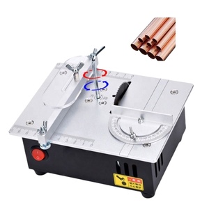 Mini Sierra de Mesa Eléctrica de Escritorio para Uso Doméstico, Fácil de Operar, con Control de Velocidad para Trabajos en Madera, Torno de Banco, Herramienta para Cortar Madera - Product Image 2