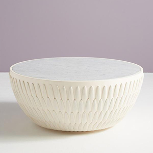 Meubles de jardin haut de gamme design, table à thé personnalisée en FRP de forme spéciale, table basse d'extérieur pour hôtel - Product Image 3