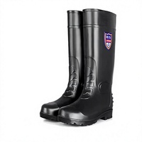 Bottes de pluie Warrior 809 pour hommes, mi-hautes, antidérapantes, pour chantier, protection, toutes saisons, chaussures en plastique