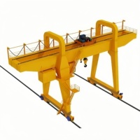 Grue portique à double poutre certifiée CE ISO CraneTech Horizon 10-100 tonnes avec moteur, boîte de vitesses, levage de paquets d'acier, sans fil