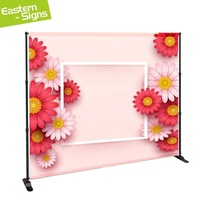 Support de bannière télescopique en aluminium robuste et pliable pour toile de fond publicitaire