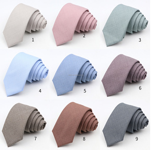 Corbatas de Moda Clásicas para Hombre, Corbata de Poliéster Lisa de Color Sólido para Negocios, Fiestas, Bodas, Traje, Camisa, Corbatas Delgadas, Accesorio - Product Image 4