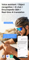 Lunettes Intelligentes IA avec Caméra 8MP, Traduction Instantanée IA, Assistant Vocal, Lecture Musicale, Lunettes de Soleil Tactiles pour l'Extérieur, Modèle L805