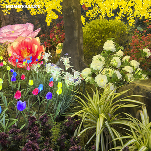 All'ingrosso piante Led luci Decorative tulipano tocco artificiale tulipano fiore giardino con steli all'aperto decorazione natalizia - Product Image 5