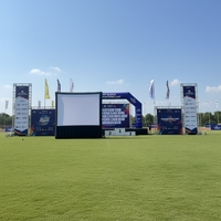 Écran gonflable portable pour événements sportifs, festivals, concerts, structure extérieure résistante au vent, légère, pour les entreprises de location