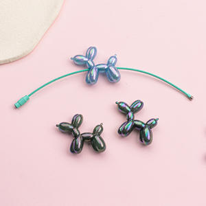 Acrílico DIY accesorios de suspensión de coche Cadena de teléfono móvil lindo perro globo de color arena movediza - Product Image 5