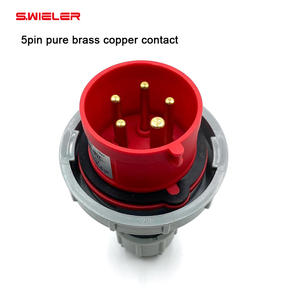 Conectores de Alimentación de Aviación Trifásicos de 5 Polos, 63A, Impermeables, Industriales, <span class=keywords><strong>Macho</strong></span>, para Distribuidor, Cable de Extensión de Alimentación - Product Image 2