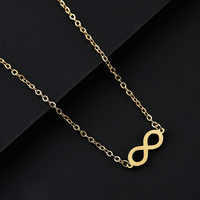 Collier infini en acier inoxydable Ywyougang, plaqué multicolore, pendentif personnalisable, bijoux pour femmes, cadeau