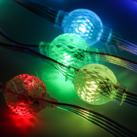 Pantalla Led 3D Pixel Light Matrix Ball 23mm Esfera Cadena LED MIni DMX SPI RGB Programa de cortina a todo color Luces