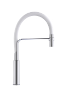 Robinet de cuisine moderne en laiton chromé, monocommande, à poser sur comptoir, avec douchette extractible trois-en-un, eau froide et chaude, valve en céramique