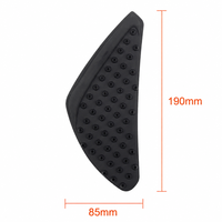 Almohadilla Antideslizante de PVC para Tanque de Combustible de Motocicleta, Adhesiva, Universal, Negra, 190x85mm, Personalizable para Todos los Modelos