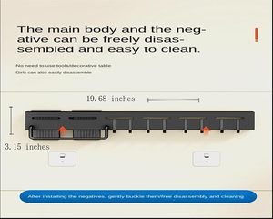 Wholesale <b>Wall</b> Mounted <b>Kitchen</b> Knife Rack Organizer Cooking Tools Rack <b>Shelf</b> Chopsticks/Spoon Storage Holders <b>Kitchen</b> Racks - Product Image 4