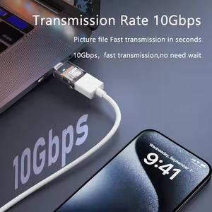 Mới Trong Suốt USB A Để Loại C Adapter 120W 10Gbps Nhanh Chóng Sạc <span class=keywords><strong>PC</strong></span> Truyền Dữ Liệu Chuyển Đổi Cho Không Dây Chuột Máy Tính Bảng - Product Image 2