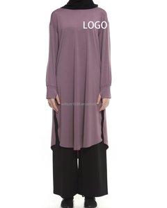 Abbigliamento Sportivo Willson a Maniche Lunghe con Spacchi Laterali per Donne Musulmane, Tunica da Allenamento Modesta e alla Moda - Product Image 5