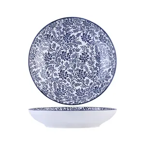 Nordic Japanese Style Underglaze Colored Ceramic Plate Rice And Fruit Plate Household Microwave Cheap Ceramic Plates