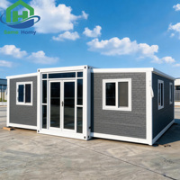 Casa Prefabricada Móvil de Construcción Rápida, 4-5 Dormitorios, Sala de Expansión de Doble Ala, Casa Contenedor Plegable y Expandible de Doble Ala