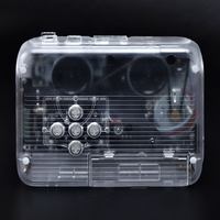 TON007B Radio FM Portable Rétro Nostalgique Cassette Transparente Walkman avec Connexion BT Nouvelle Machine à Bande