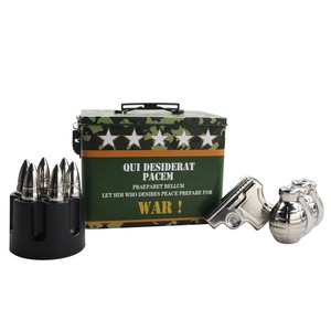 ชุดหินวิสกี้สแตนเลสรูปทรงระเบิดพร้อมกล่องสี - อุปกรณ์บาร์ที่เป็นมิตรกับสิ่งแวดล้อมและนำกลับมาใช้ใหม่ได้ - Product Image 1