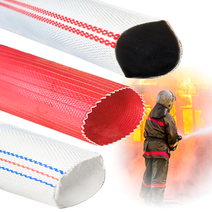 Fire Hose Canvas Per Roll 4 Inch 10 Bar Have Duty Water 1 1/2 95 Mm Pipe Rubber Truck Nozzle Sprayer 1/2" 1.5 In 3 2 Pvc Hose