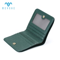 Dompet Kartu ID Kulit Asli Tipis Sederhana Lipat Dua Anti RFID Minimalis Wanita Harga Pabrik Custom