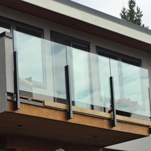 Outdoor balcony railing tempered and laminated glass price cheap exterior staircase railing fence tempered de vidr - Product Image 3