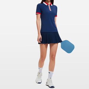 महिलाओं की हाई एंड लुभावनी चलने वाली परिधान त्वरित-सुखाने वाली फिटनेस टी-शर्ट गोल्फ टेनिस स्कर्ट सूट फ्रंट-बॉर्डर स्पोर्ट्स टॉप - Product Image 3