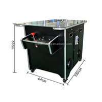 Table d'arcade rétro en métal durable à pièces 60 jeux Machine à cocktail vidéo jeu d'amusement électrique anglais 2 joueurs