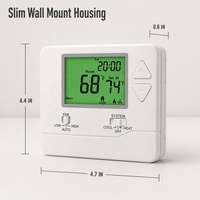 Thermostat programmable sans fil 915 MHz 24 V pour pompe à chaleur et contrôle de pièce PTAC, programmable sur 7 jours