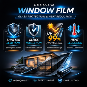 4mil 8mil 12mil 16mil 21mil Black <strong>Safety</strong> Window <strong>Film</strong> for Buildings Anti Shatter Security <strong>Glass</strong> Protection - Product Image 2