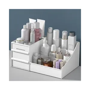 Makeup Organizer kapasitas besar kotak penyimpanan kosmetik Desktop perhiasan Makeup laci wadah