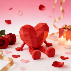 Jouet cœur articulé imprimé en 3D personnalisé, couleurs personnalisables, créez votre propre souvenir unique pour la Saint-Valentin, modèle 214 - Product Image 1