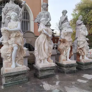 Escultura de Estatua de Dios de las cuatro estaciones tallada a mano de piedra de mármol Natural de alta calidad a la venta