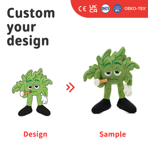 Peluche a Forma di Foglia di Marijuana, Divertente Pianta Imbottita per Scherzi, Regali, Decorazioni per Feste, Relax e Riduzione dello Stress - Product Image 4
