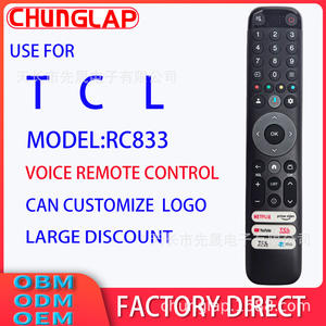 <span class=keywords><strong>TCL</strong></span> pour la télécommande TV <span class=keywords><strong>Bluetooth</strong></span> RC833 RC813 avec code fixe de reconnaissance vocale - Product Image 3