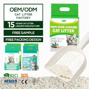 Échantillon gratuit de litière pour chat Tapioca <span class=keywords><strong>Sable</strong></span> OEM / ODM <span class=keywords><strong>Prix</strong></span> de gros d'usine Litière pour chat au manioc agglomérante forte - Product Image 1