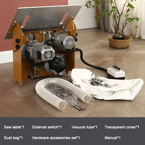 Scie à table coulissante monophasée anti-poussière pour le travail du bois décoratif Techni Wood, avec système de levage de la table - Product Image 1