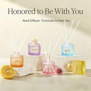 Coffret Diffuseur d'Arômes Écologique – Bouteille en Verre Doré, Bâtonnets Sans Alcool, Parfum Durable pour la Maison - Product Image 4