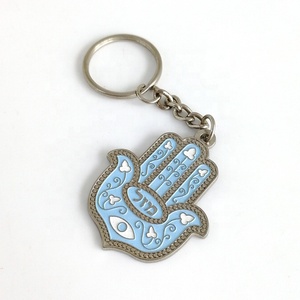 Porte-clés main <span class=keywords><strong>de</strong></span> Hamsa, cadeaux <span class=keywords><strong>de</strong></span> prière juifs pour voyageurs anglais - Product Image 1